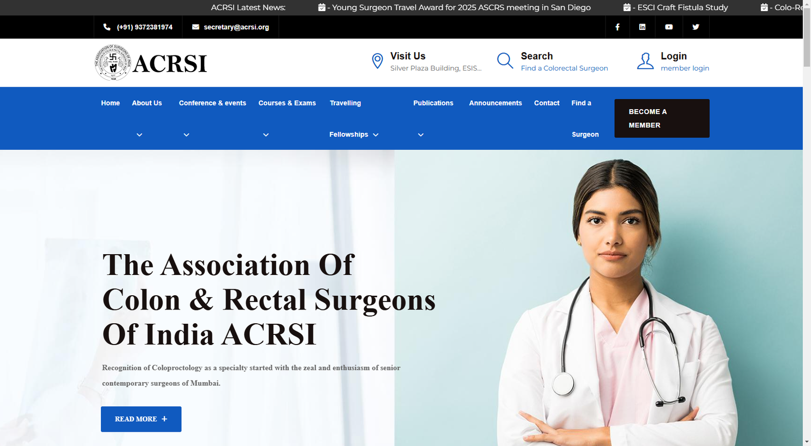 ACRSI Website Design by MSLive Technologies