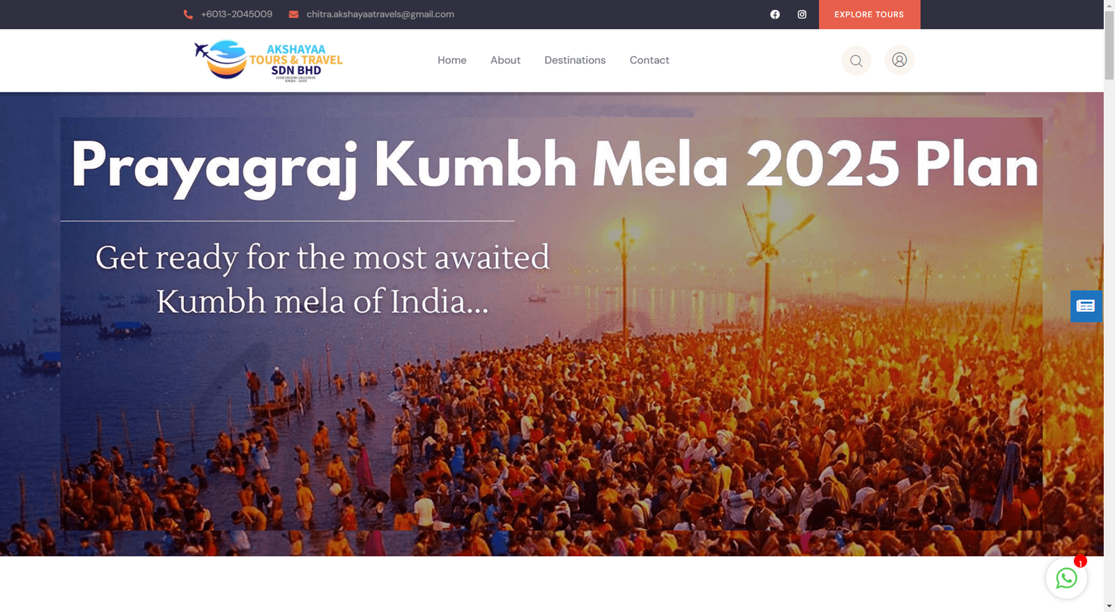 Akshaya Travels Website Design by MSLive Technologies